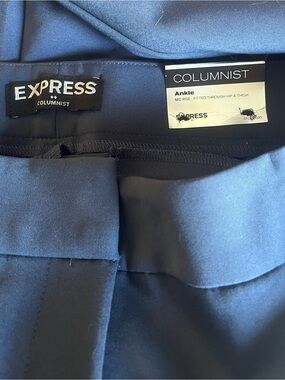 Express Columnist Ankle Pants - Blue